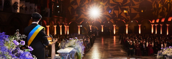 En marskalk under en ceremoni i Stadshuset i Stockholm