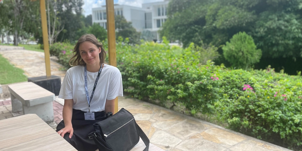 Nelly Bengtsson, utbytesstudent från KTH vid UDSM, våren 2025